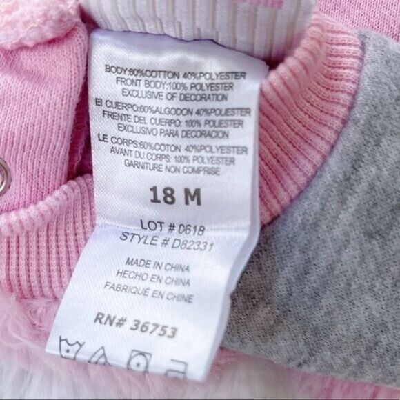 Girls Pink Fleece Sweater Sz 18 M Duck Duck Goose - Picture 9 of 10